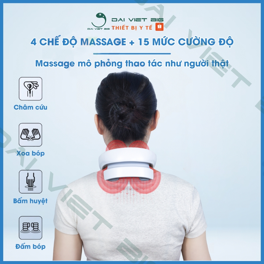 Máy massage vai cổ SKV-JT88 ( BẢO HẢNH 24 THÁNG ), sử dụng ánh sáng sinh học tác động sâu giảm đau mỏi vai gáy