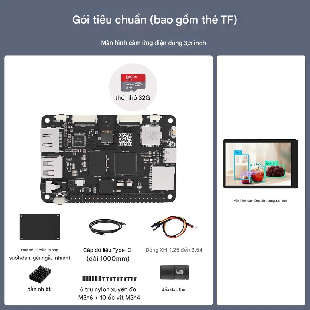 Bo mạch phát triển AI CanMV K230 tích hợp Camera – Sức mạnh xử lý 6 TOPS