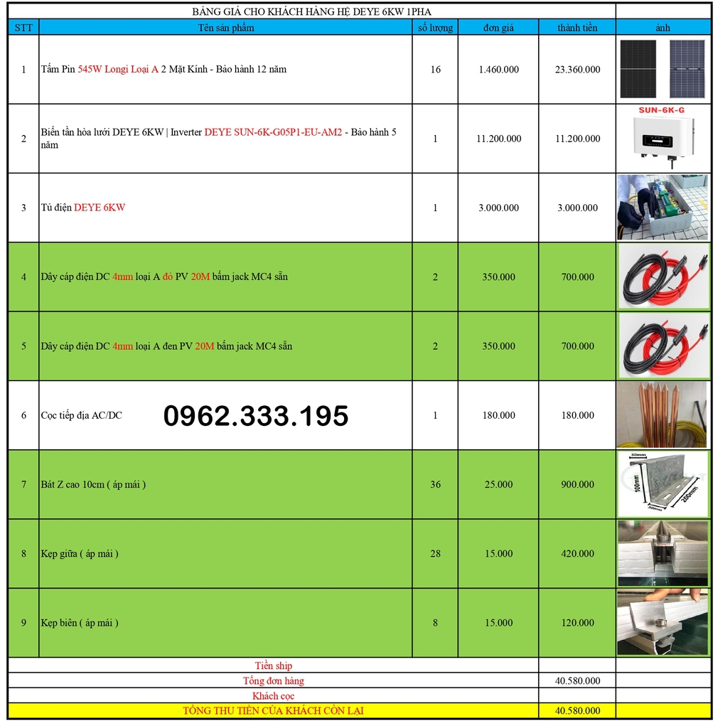 Biến tần hybrid DEYE hybrid 3kw 1 pha