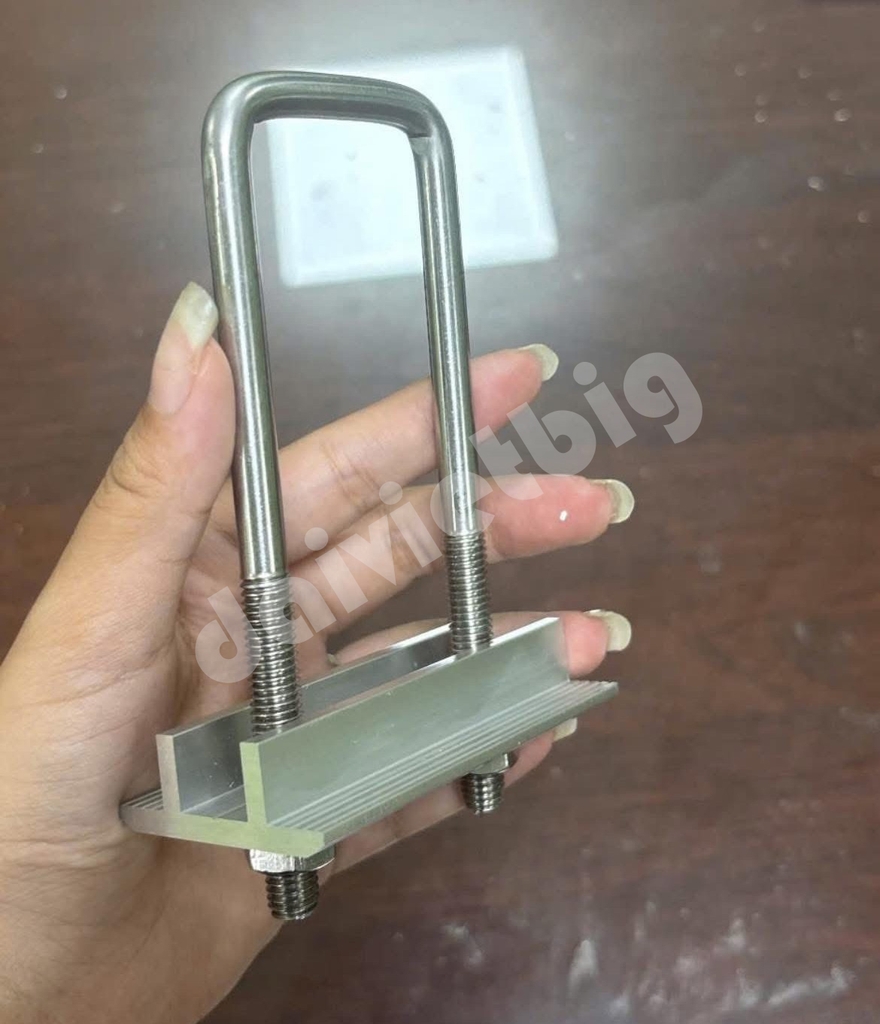 Cùm U Năng Lượng Mặt Trời Inox304, Cùm U Solar - Cùm U Bắt Cho Hệ Khung Dàn Thép Hộp