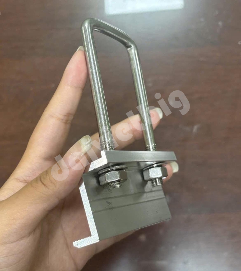 Cùm U Năng Lượng Mặt Trời Inox304, Cùm U Solar - Cùm U Bắt Cho Hệ Khung Dàn Thép Hộp