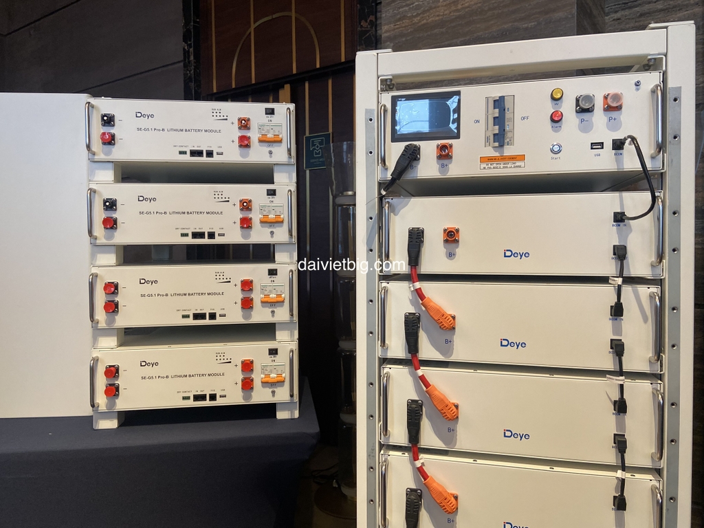 Lithium DEYE 51.2V-200Ah | Pin Lithium Deye SE-G10.2 áp thấp 2025 NEW ( Pin Deye Màu Đen )