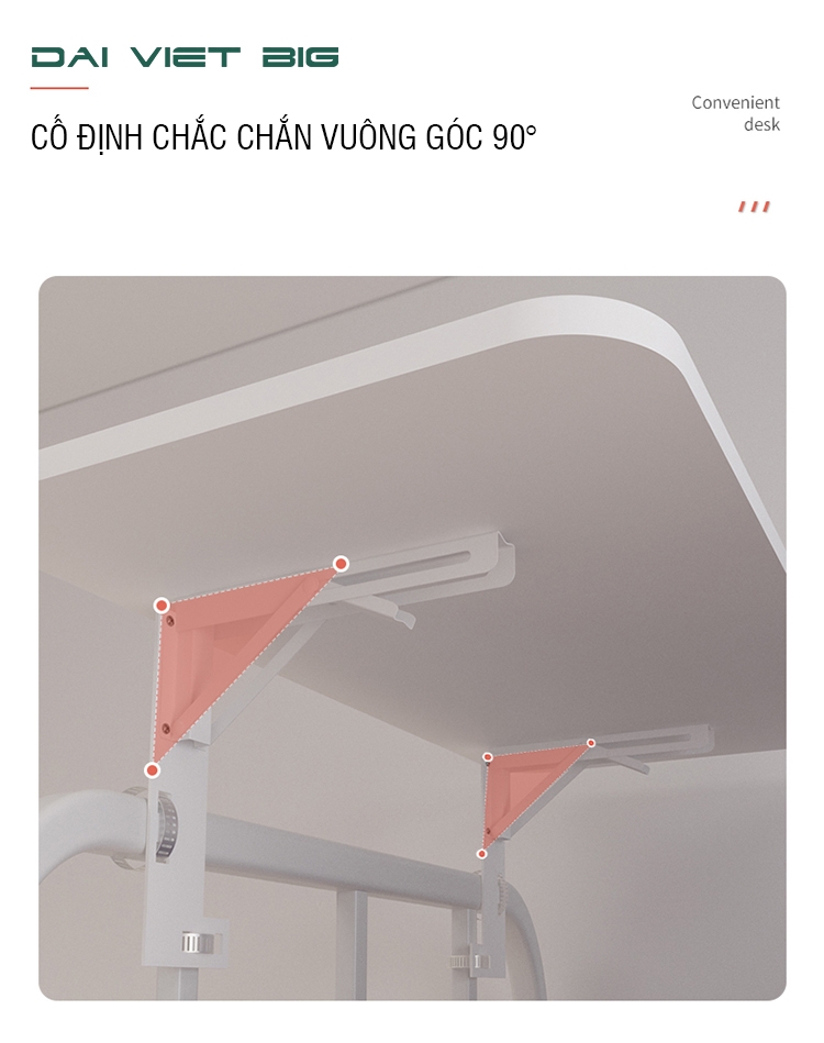 Bàn gấp gắn giường ký túc xá thông minh, chịu lực 40kg mạnh mẽ, ổn định và chắc chắn