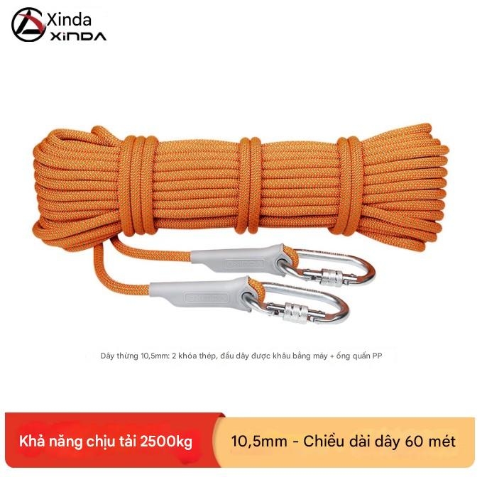 Dây an toàn chống mài mòn làm việc trên không lắp đặt điều hòa không khí dây an toàn có móc leo núi ngoài trời leo núi