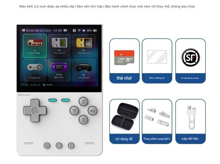 Máy chơi game TRIMUI BRICK2025 phiên bản dọc mới cầm tay máy chơi game cổ điển gạch nhỏ thời thơ ấu hoài niệm trẻ em PSP mô phỏng GBA