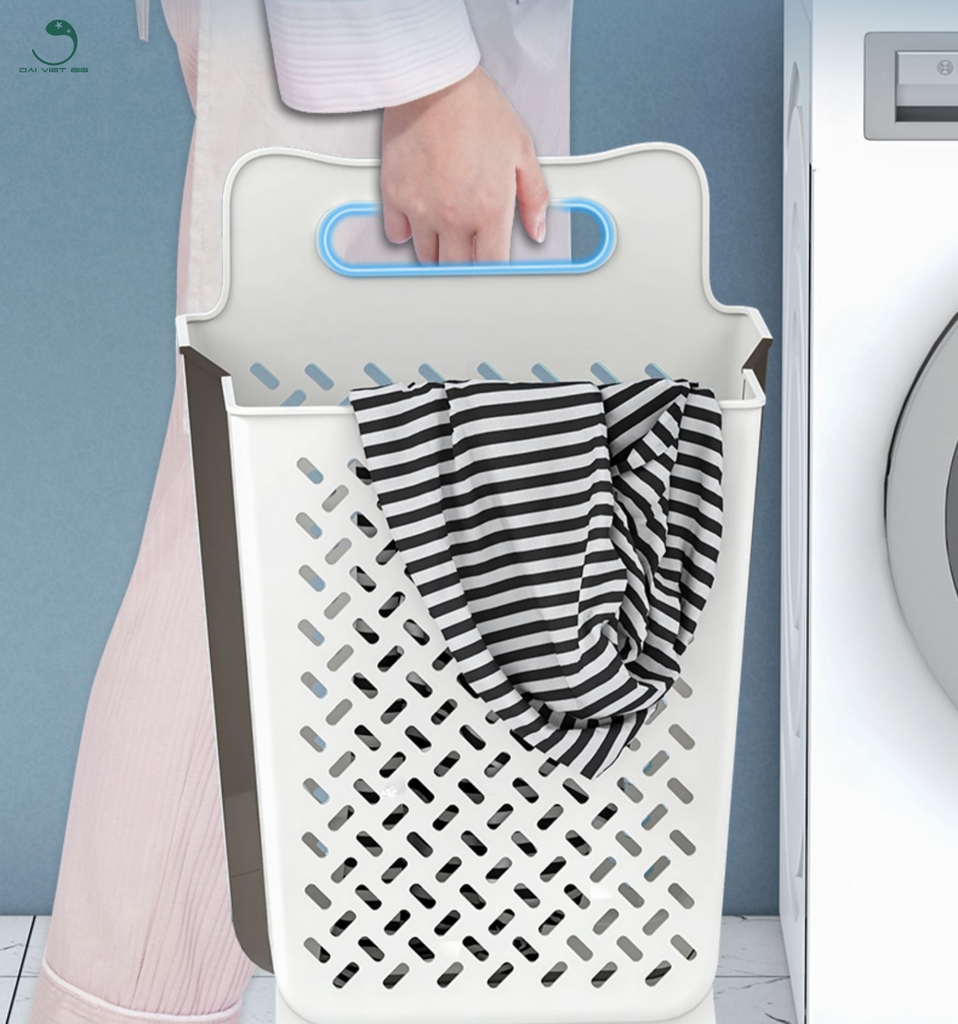 Giỏ Đựng Quần Áo Gấp Gọn Treo Tường, Có Thể Gấp Gọn Di Chuyển Dễ Dàng, Chất Liệu Bền Đẹp Chắc Chắn