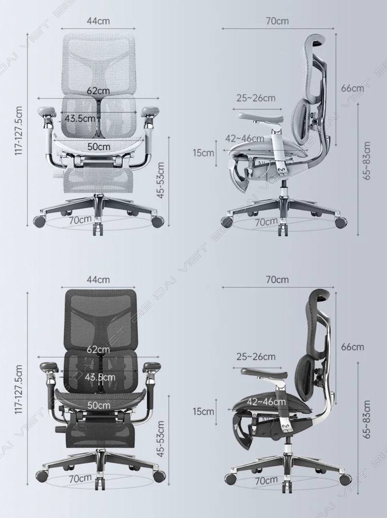 Ghế công thái học ergonomic Sihoo AU (Sihoo Doro S300) bản 3.0 2024 version mới nhất full options