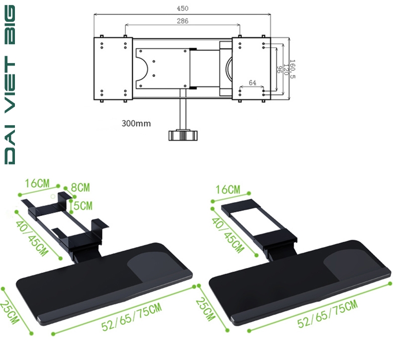 Kệ bàn phím GD-01 cao cấp chính hãng