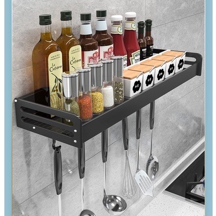 Kệ giữ đồ dùng nhà bếp dán tường không cần khoan lỗ dễ dàng đa năng tiện lợi