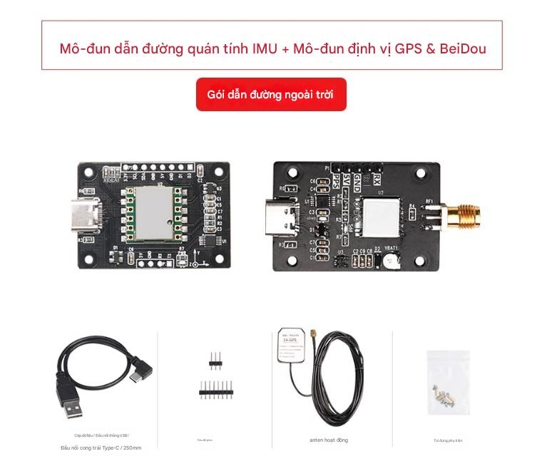 Mô-đun dẫn đường quán tính IMU Huaner ROS1/2 từ kế robot 10 trục ARHSMEMS cảm biến độ cao USB