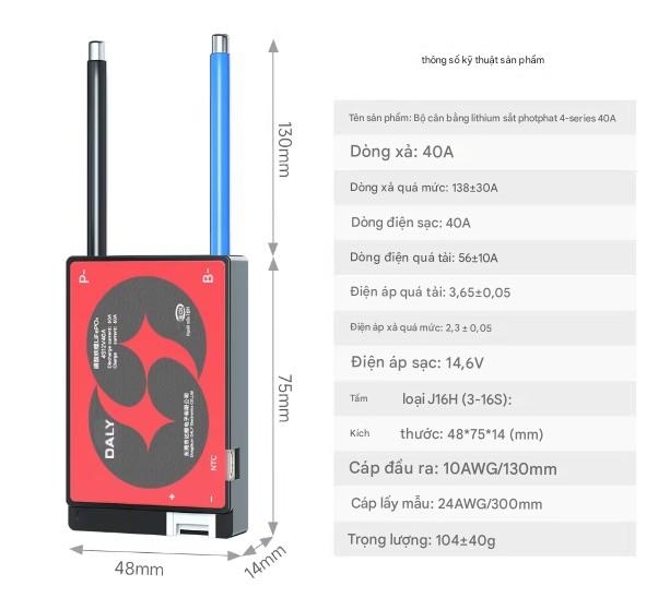 Mạch BMS bảo vệ pin lithium dòng 3-24 12V 24V 48V pin lithium sắt phốt phát 3 thành phần 3.7V và 3.2V dùng cho xe điện, bộ cân bằng pin