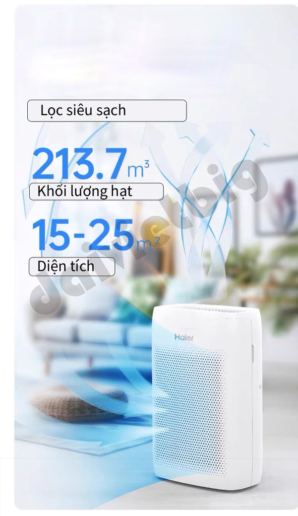 Máy Lọc Không Khí Haier KJ200F-M900A Cao Cấp | Khử Mùi Diệt Khuẩn | Hút Lông Thú Cưng Cực Mạnh