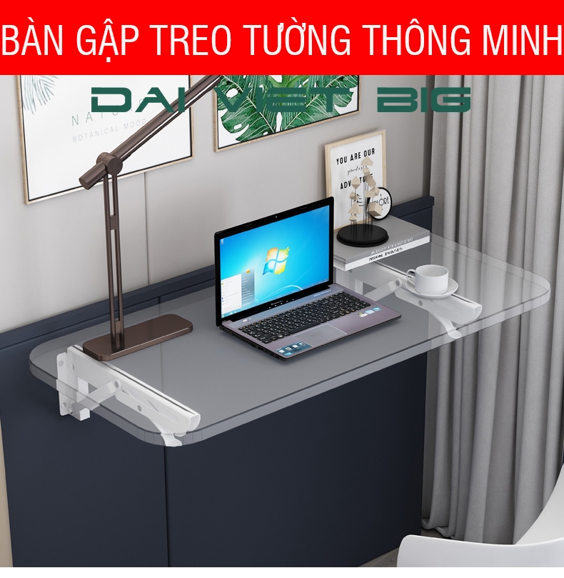 Bàn Gập 90° đa năng gắn tường, giá đỡ sơn tĩnh điện, đầy đủ phụ kiện keo và ốc vít treo tường chịu tải 50kg