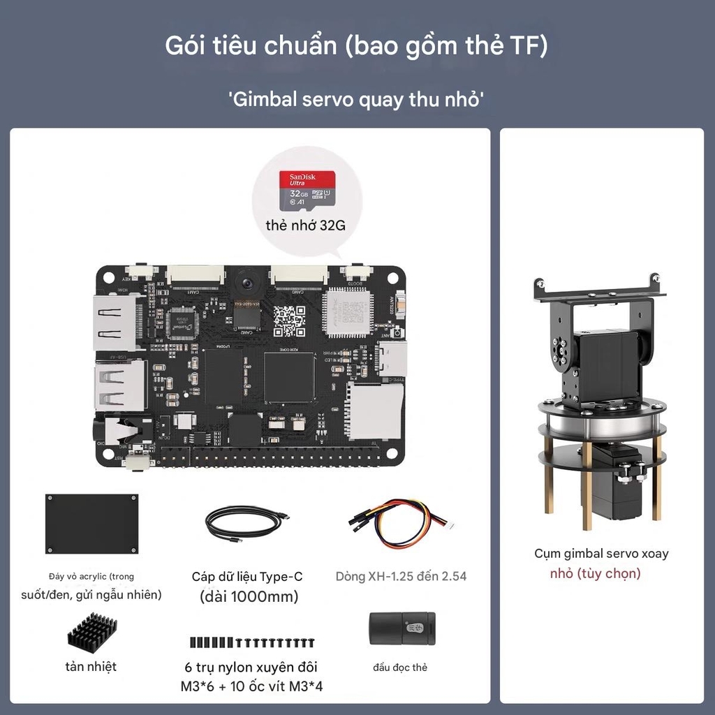 Bo mạch phát triển AI CanMV K230 tích hợp Camera – Sức mạnh xử lý 6 TOPS