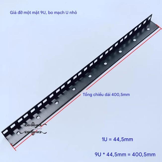 Thanh ray tủ rack 1 mặt (U-board nhỏ) gắn thiết bị âm thanh – nhiều kích thước U