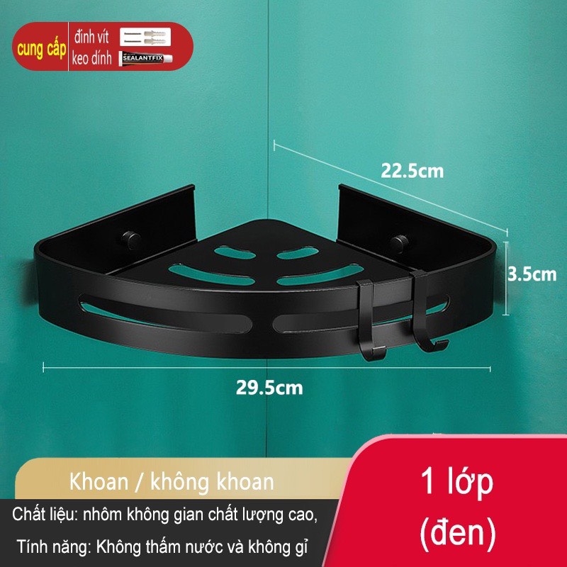 Kệ gắn góc tường ĐAIVIETBIG đựng đồ đa năng tiện lợi cho phòng tắm