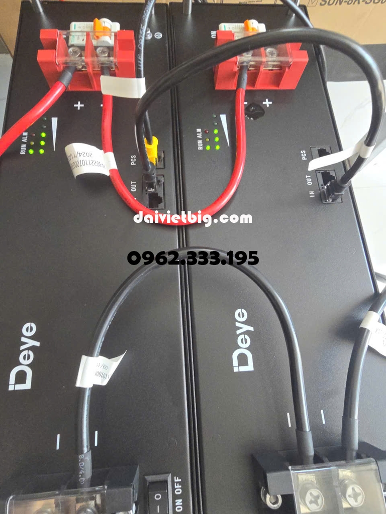 Lithium DEYE 51.2V-200Ah | Pin Lithium Deye SE-G10.2 áp thấp 2025 NEW ( Pin Deye Màu Đen )