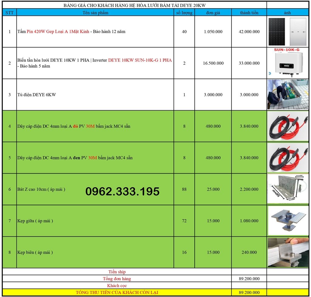 Biến tần hybrid DEYE hybrid 3kw 1 pha