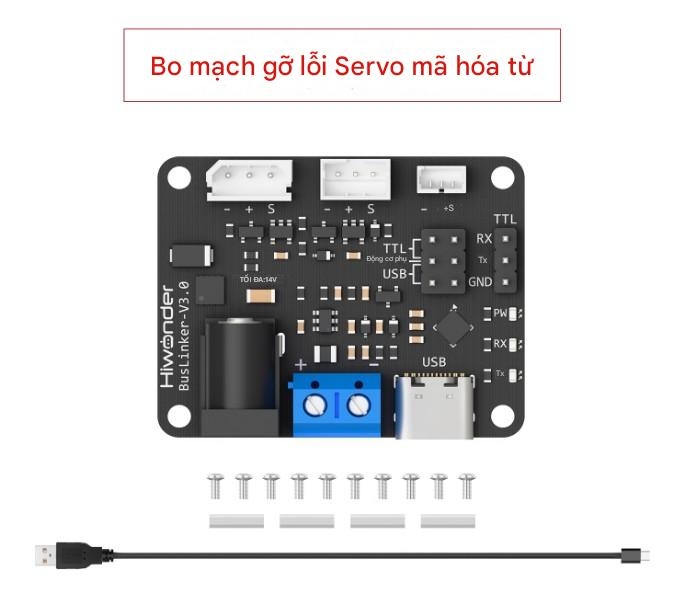 Servo Bus Nối Tiếp Huaner HX-30HM – Mô-men xoắn cao 30KG, Mã hóa từ tính, Điều khiển 360° hai trục, Có phản hồi