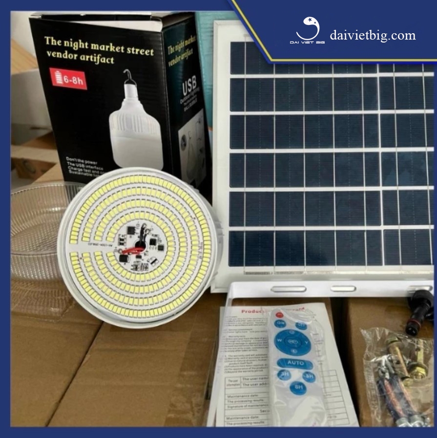 Đèn led bulb năng lượng mặt trời NT-LB120 - Chính hãng Solar Light 100% - Bảo hành 1 năm