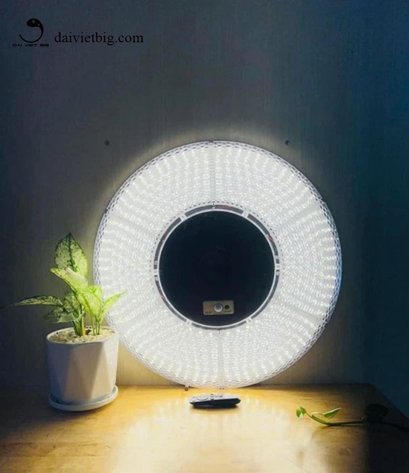 Đèn năng lượng mặt trời hình đĩa bay kim cương 1000w- UFO1000KC/YKC - Công Suất 1000W Ánh sáng Vàng - Trắng