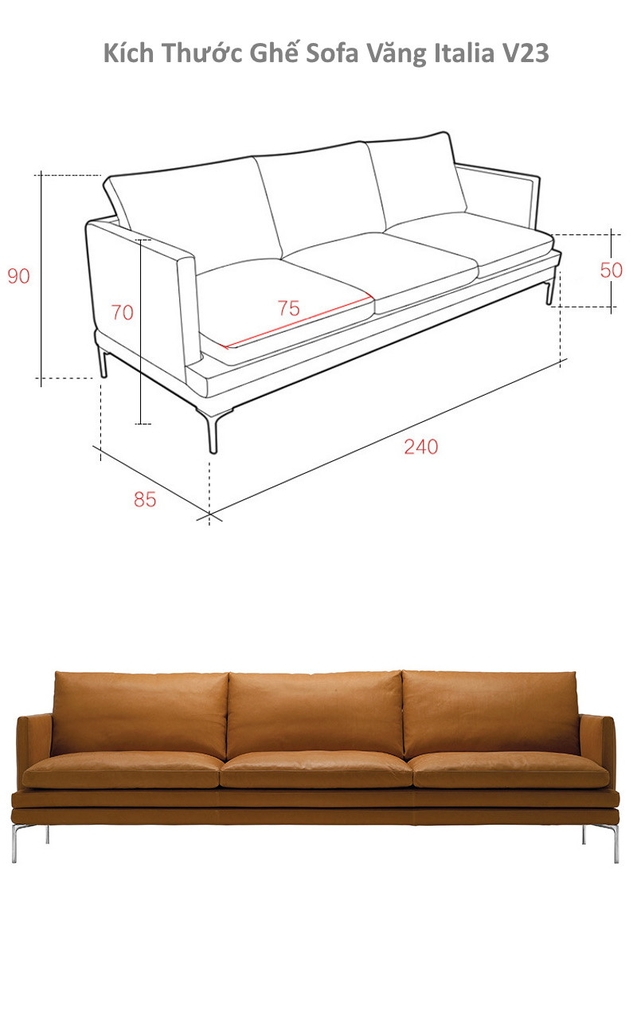 Ghế sofa văng đệm da Italia ĐV2
