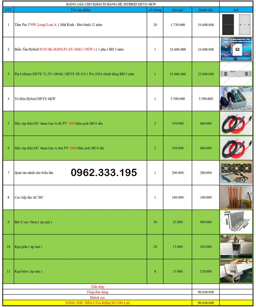 Biến tần hybrid DEYE hybrid 3kw 1 pha