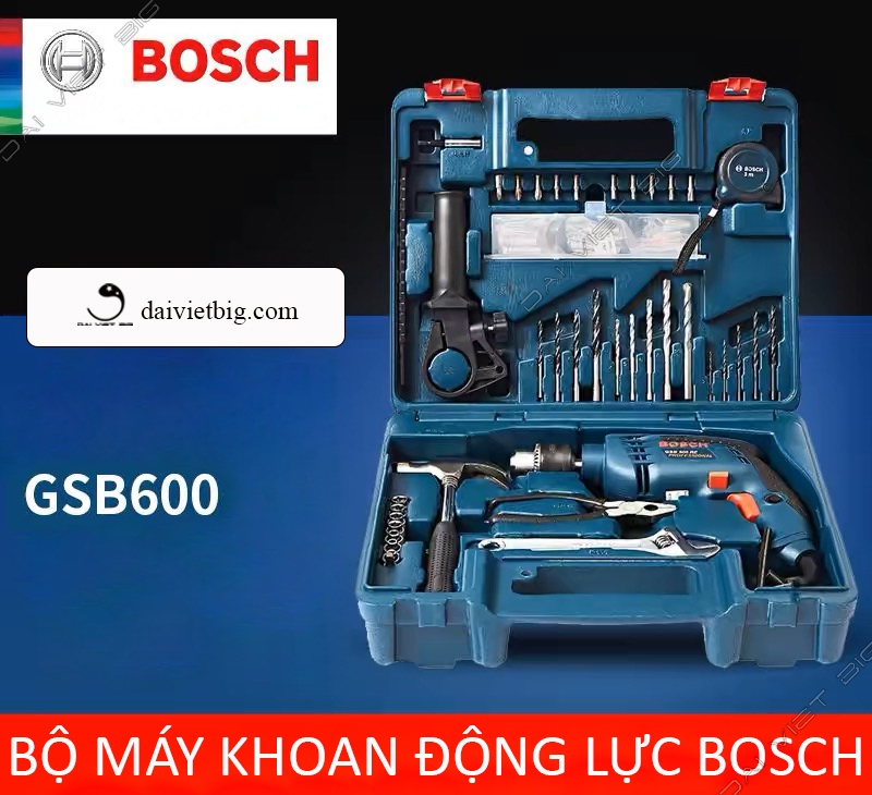 Máy khoan động lực GSB 600 (Bộ 100 món) 2025