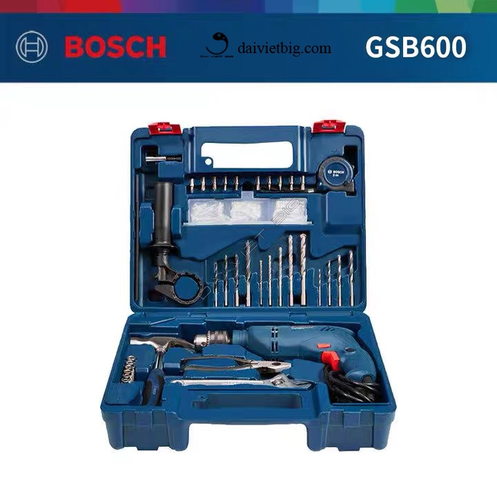 Máy khoan động lực GSB 600 (Bộ 100 món) 2025