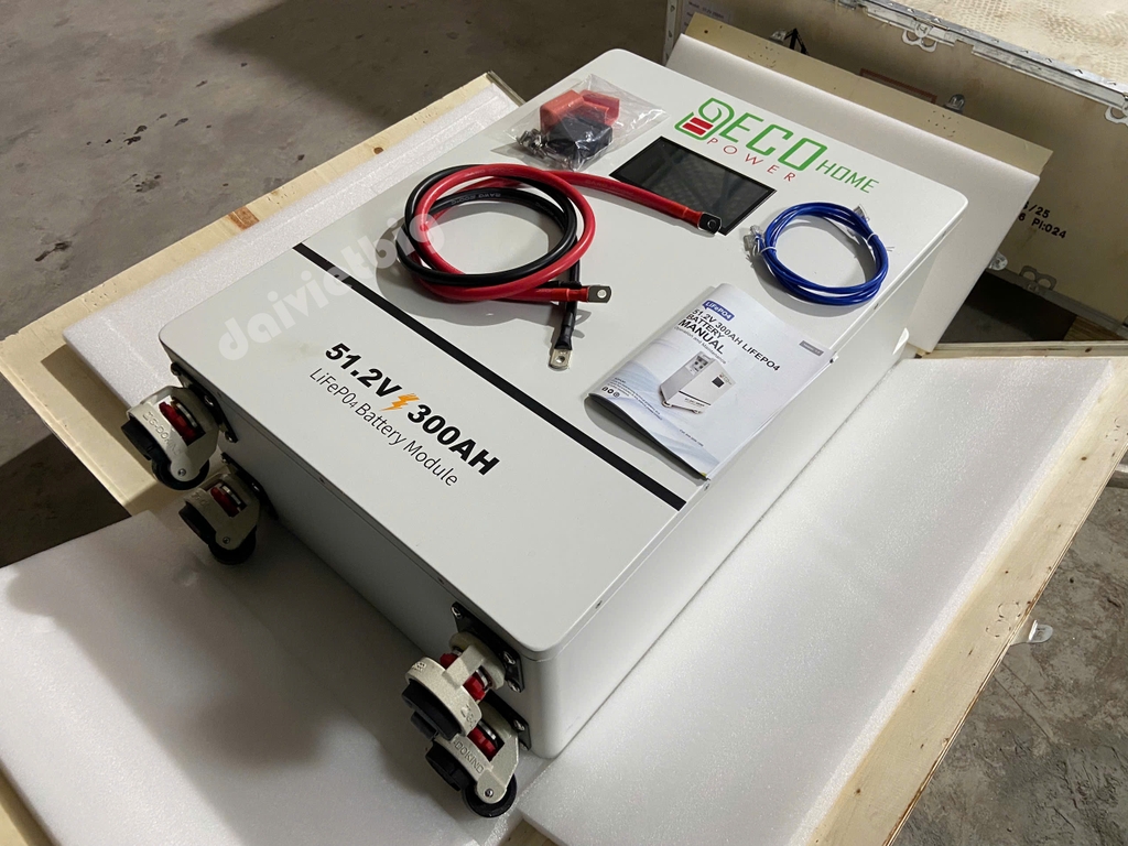 Pin Lithium ECOHOME | 51.2V - 300AH - 15KWH | Bảo Hành 5 năm