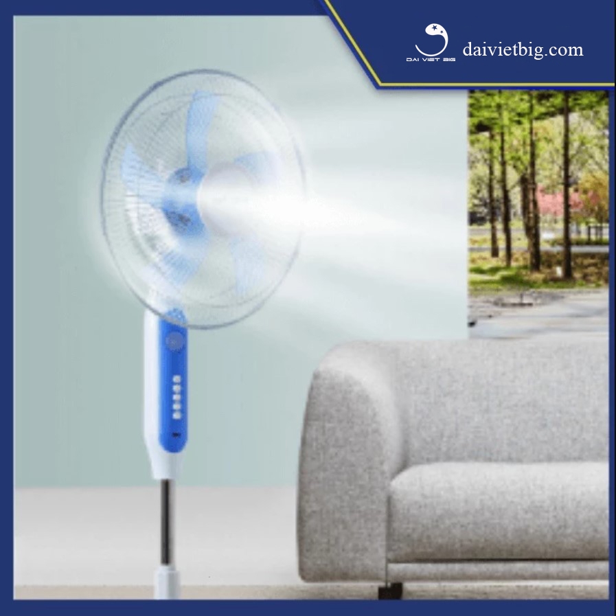 Quạt Đứng Tích Điện Năng Lượng Mặt Trời Jindian [JD188L] 25w - Bảo hành 12 Tháng