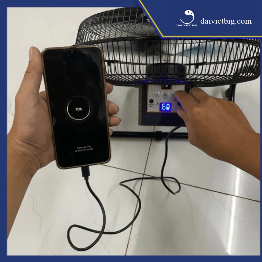Quạt Quỳ Tích Điện Năng Lượng Mặt Trời Jindian [JD118L] 15w - Bảo hành 12 Tháng