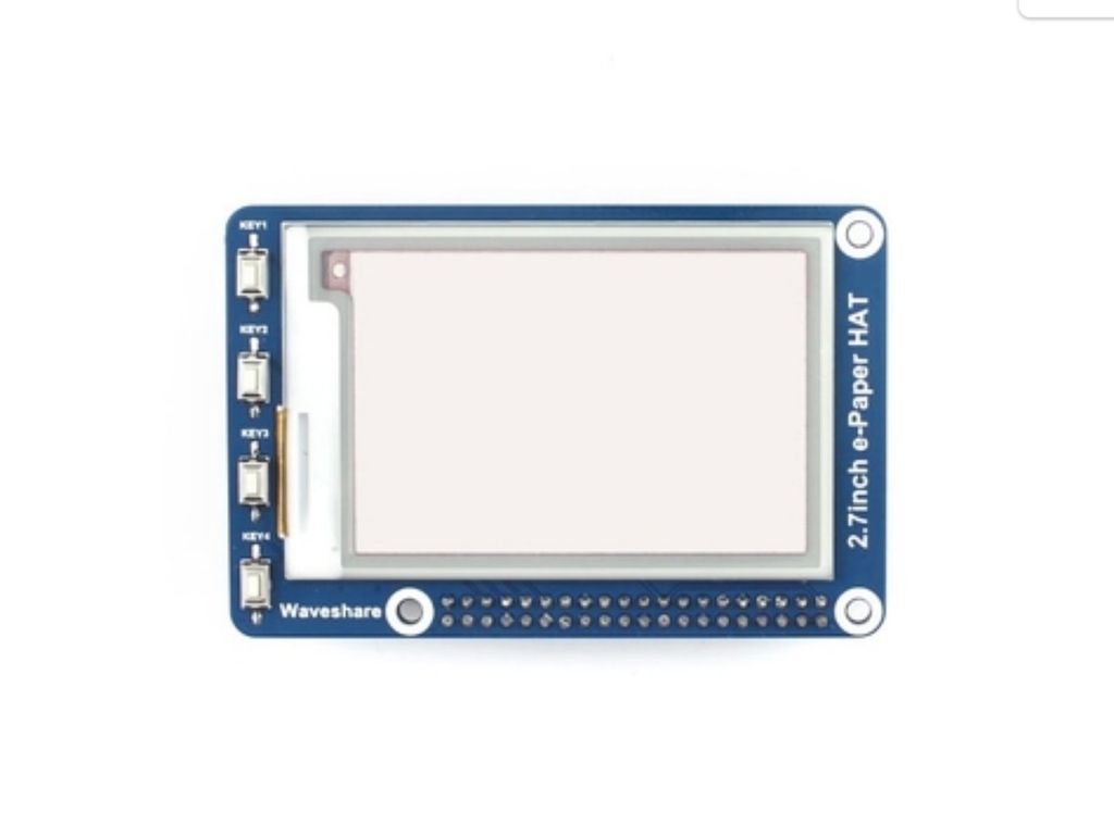 Màn Hình Waveshare 2.7 Inch E-Ink Display HAT For Raspberry Pi, Three-Color (B)