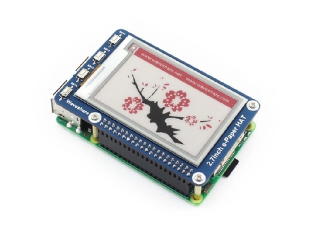 Màn Hình Waveshare 2.7 Inch E-Ink Display HAT For Raspberry Pi, Three-Color (B)