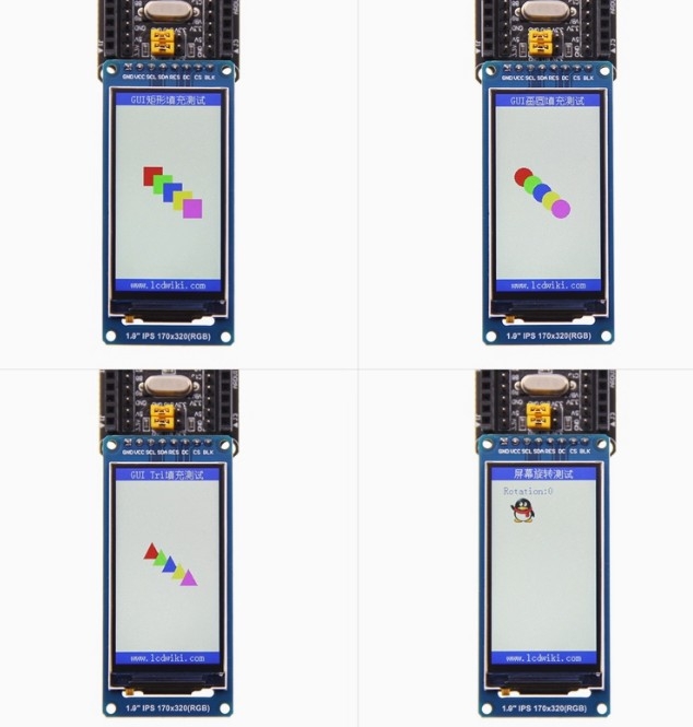 Màn hình LCD TFT góc nhìn toàn màn hình IPS 1,9 inch mới, mô-đun màn hình màu LCD cổng nối tiếp SPI HD 170x320