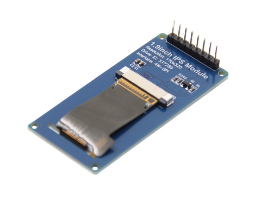 Màn hình LCD TFT góc nhìn toàn màn hình IPS 1,9 inch mới, mô-đun màn hình màu LCD cổng nối tiếp SPI HD 170x320