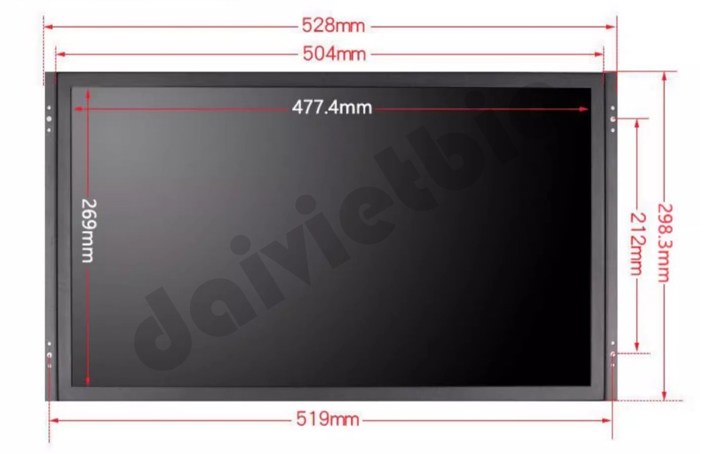 Màn hình không cảm ứng công nghiệp nhúng EYOYO 7-23,8 inch, màn hình giám sát xe
