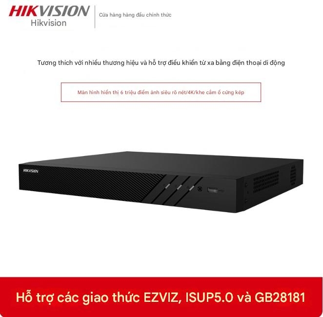 Đầu ghi hình NVR mạng 4K độ nét cao, Bộ nhớ 1TB, hỗ trợ POE 8 camera Hikvision