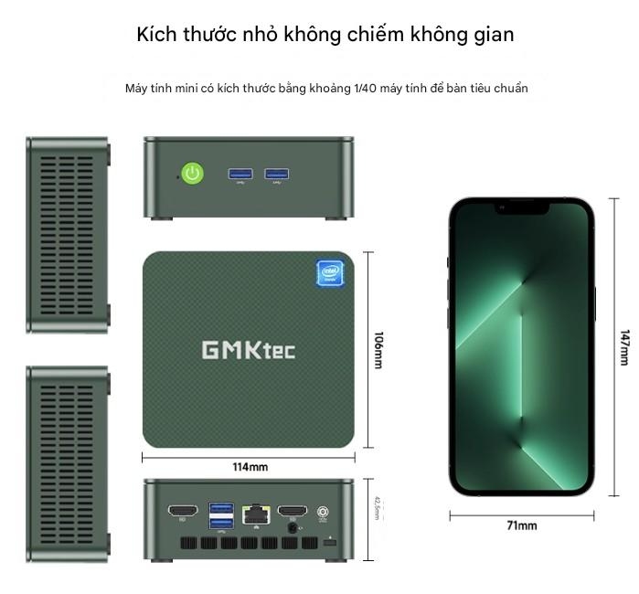 Mini PC GMK G3 PLUS – Gọn nhẹ, tiết kiệm không gian, hiệu quả tối đa