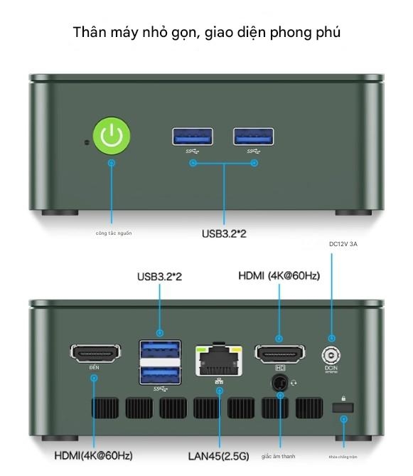 Mini PC GMK G3 PLUS – Gọn nhẹ, tiết kiệm không gian, hiệu quả tối đa