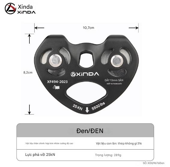 Xinda zipline ròng rọc dây cáp zipline ròng rọc đôi cáp treo ròng rọc di động nhóm tiết kiệm lao động nâng thiết bị vận chuyển trên cao