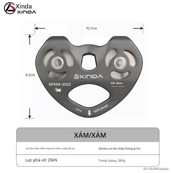 Xinda zipline ròng rọc dây cáp zipline ròng rọc đôi cáp treo ròng rọc di động nhóm tiết kiệm lao động nâng thiết bị vận chuyển trên cao