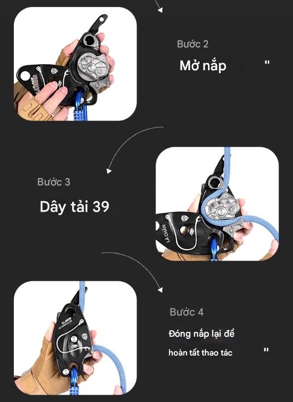 Thiết bị đu dây bảo vệ chống va chạm ngoài trời leo núi, thám hiểm hang động, chống hoảng loạn Alnas Shield