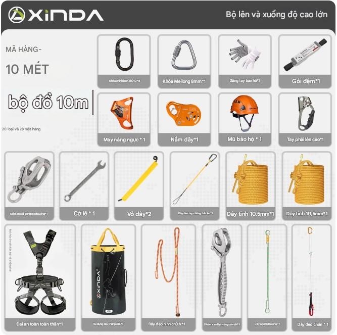 Bộ thiết bị làm việc trên không dây đôi lên xuống Xinda Beidouxing hoàn chỉnh cho việc lắp đặt điều hòa không khí