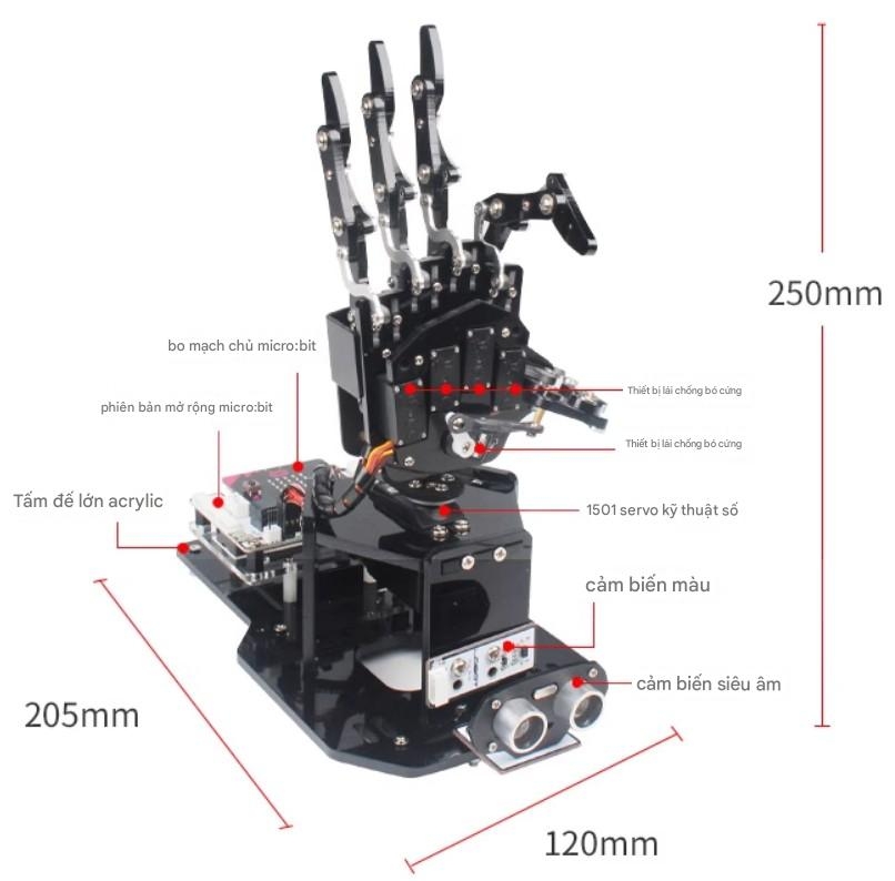 Bộ Robot Bàn Tay Thông Minh uHandbit – Bộ Dụng Cụ Học Tập Lập Trình micro:bit