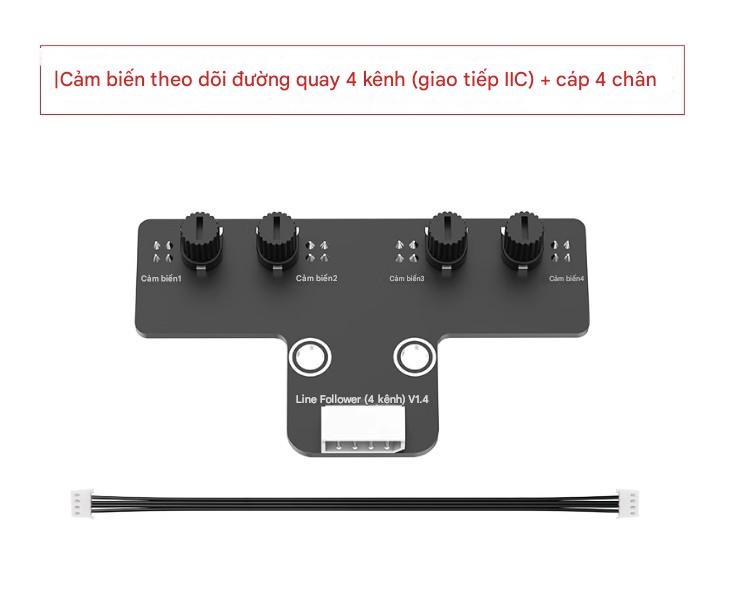 Cảm biến theo dõi vạch 4 chiều Huaner theo dõi hồng ngoại và tránh chướng ngại vật robot nhận dạng bốn chiều mô-đun theo dõi vạch xe thông minh