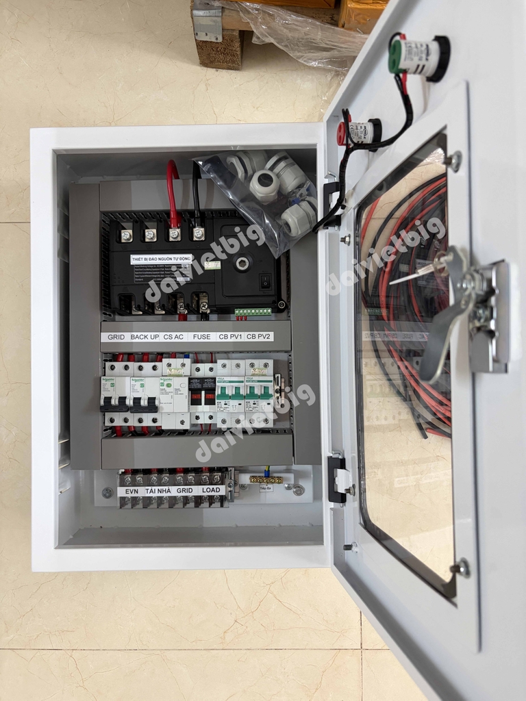 Tủ Điện Năng Lượng Mặt Trời Hybrid 1Pha 3Pha 5kw 6kw 8kw 10kw 12kw 16kw 20kw Cao Cấp