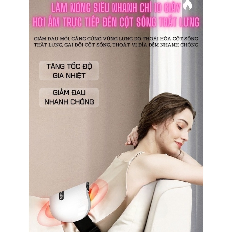 Máy massage bụng đa năng TQ109 Sạc Pin, tích hợp đá nóng himalaya giúp giảm mỡ bụng, chân đùi, an toàn cho người sử dụng