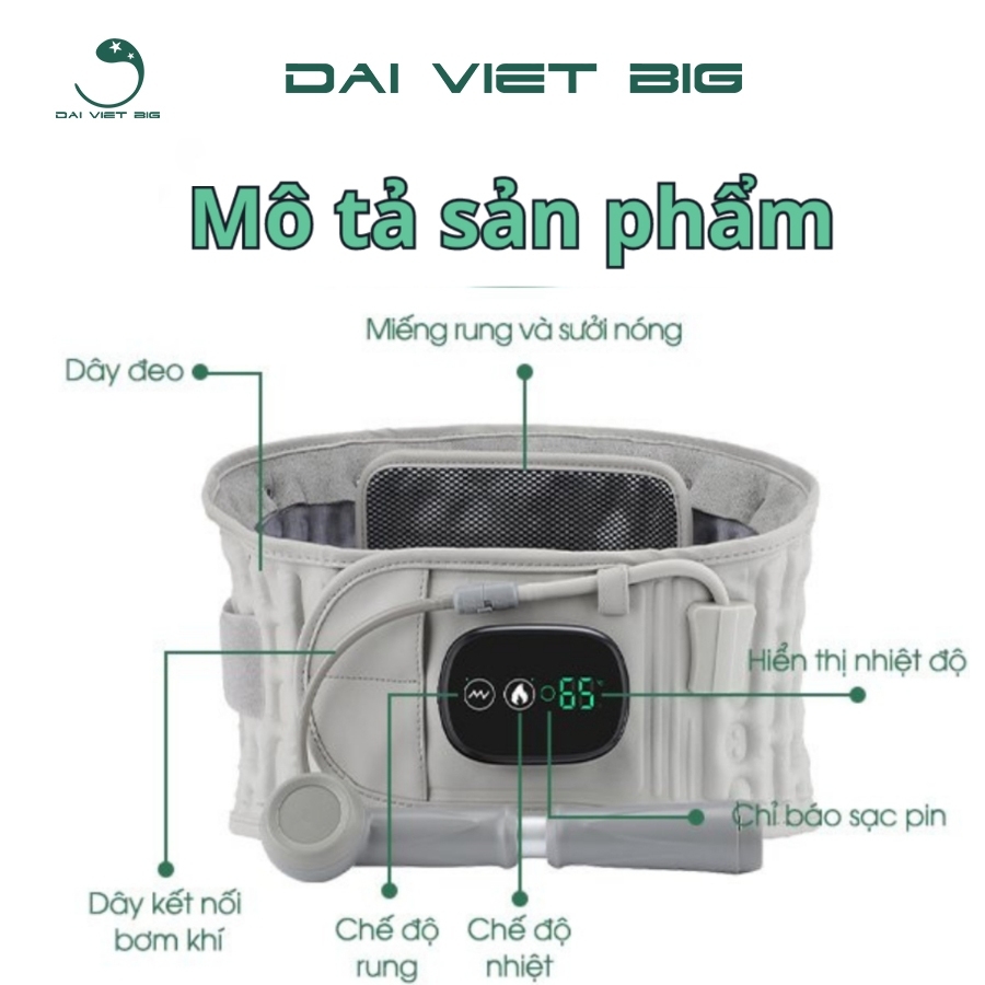 Đai Hơi Kéo Giãn Cột Sống HAILICARE Z5 Xoá Bỏ Đau Thắt Lưng, Hạn Chề Quá Trình Thoát Vị Đệm