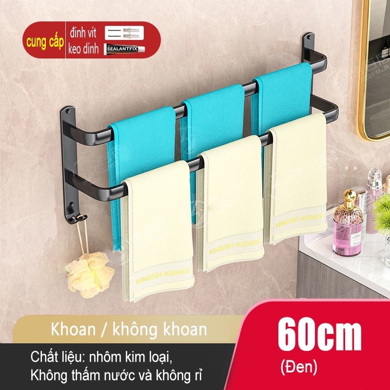 Giá treo khăn/ cọ trang điểm ĐAIVIETBIG gắn tường gấp gọn tiện lợi